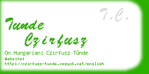 tunde czirfusz business card